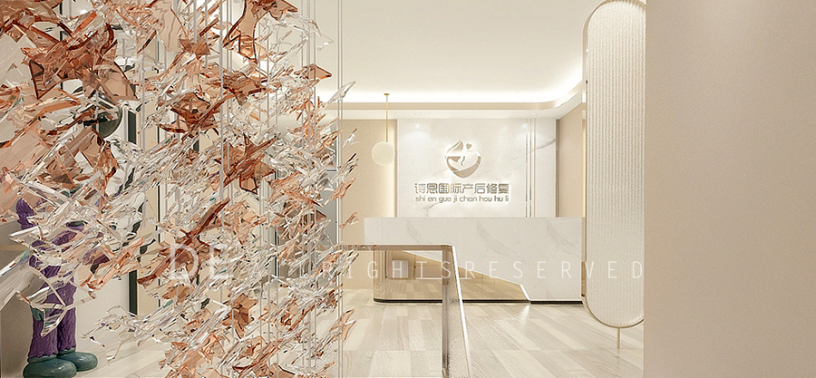 年度推薦風(fēng)格{現(xiàn)代輕奢風(fēng)格}  項(xiàng)目展示：廣西白色詩(shī)恩產(chǎn)后恢復(fù)中心設(shè)計(jì)